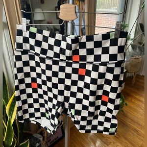 Fabletics Checkered Biker Shorts